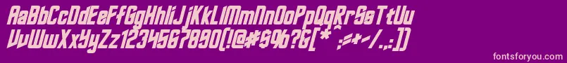 RoddenberryBoldItalic Font – Pink Fonts on Purple Background