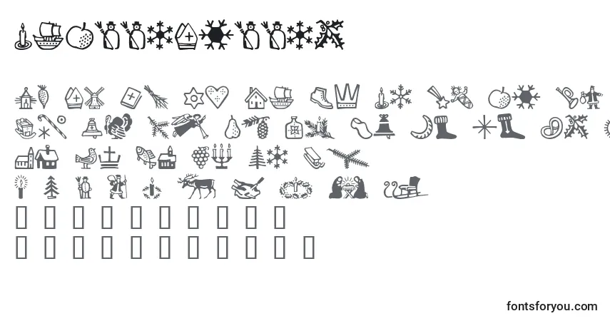 Czcionka GeIttyBittys – alfabet, cyfry, specjalne znaki