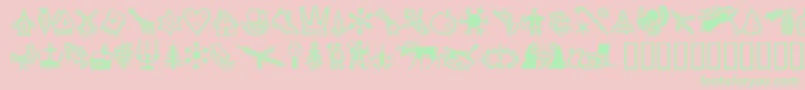 GeIttyBittys Font – Green Fonts on Pink Background