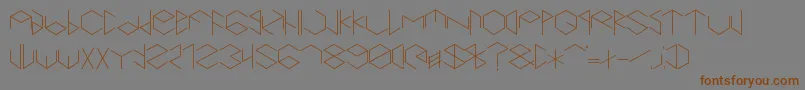 Шрифт Hexametric – коричневые шрифты на сером фоне