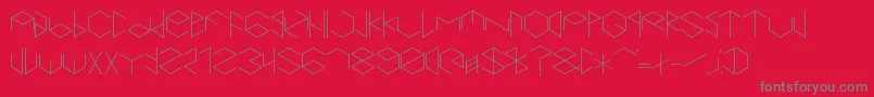 Hexametric Font – Gray Fonts on Red Background