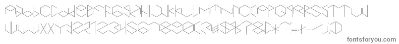 Hexametric Font – Gray Fonts on White Background