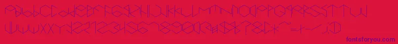 Hexametric Font – Purple Fonts on Red Background