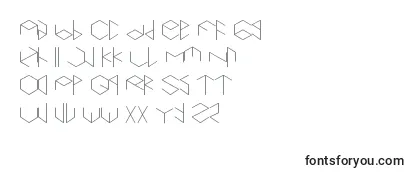 Schriftart Hexametric