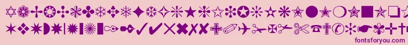 ItcZapfDingbatsMedium Font – Purple Fonts on Pink Background