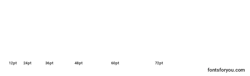 Größen der Schriftart Blnktaperlucker (100514)