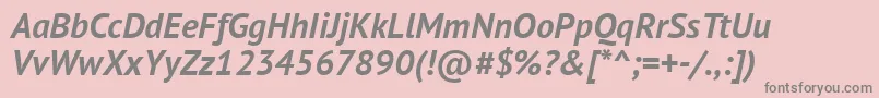 Pts76f Font – Gray Fonts on Pink Background