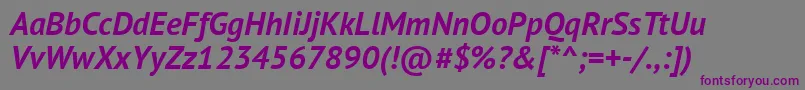 Шрифт Pts76f – фиолетовые шрифты на сером фоне