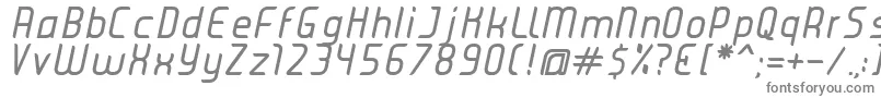 JuiceItalic Font – Gray Fonts on White Background