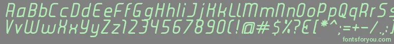 JuiceItalic-Schriftart – Grüne Schriften auf grauem Hintergrund