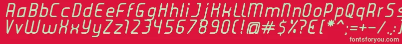 JuiceItalic Font – Green Fonts on Red Background