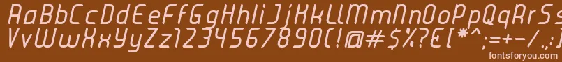 Fonte JuiceItalic – fontes rosa em um fundo marrom
