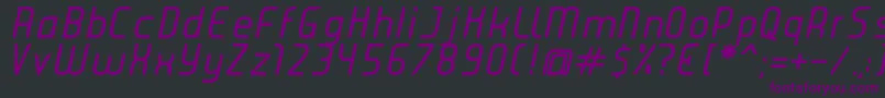 Fonte JuiceItalic – fontes roxas em um fundo preto