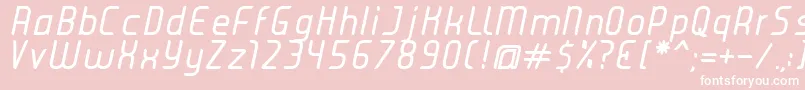 JuiceItalic-Schriftart – Weiße Schriften auf rosa Hintergrund