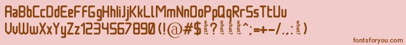 NowadaysRegular Font – Brown Fonts on Pink Background