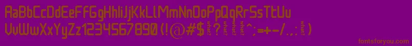 NowadaysRegular Font – Brown Fonts on Purple Background