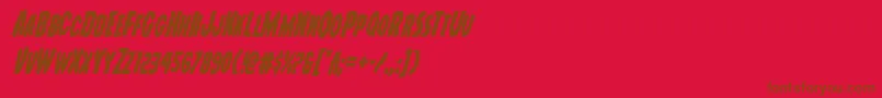 Youngfrankcondital Font – Brown Fonts on Red Background