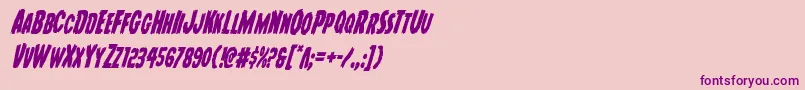 Youngfrankcondital Font – Purple Fonts on Pink Background