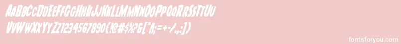 フォントYoungfrankcondital – ピンクの背景に白い文字
