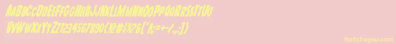 Youngfrankcondital Font – Yellow Fonts on Pink Background