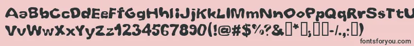 Whoobub Font – Black Fonts on Pink Background