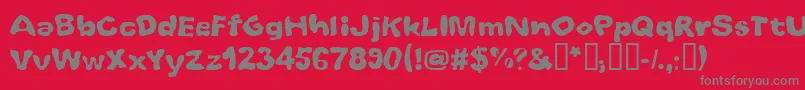 フォントWhoobub – 赤い背景に灰色の文字