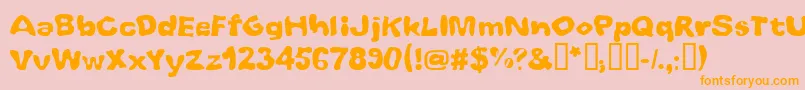 Whoobub Font – Orange Fonts on Pink Background