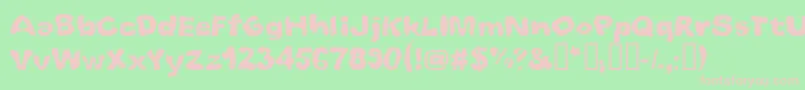 Whoobub Font – Pink Fonts on Green Background