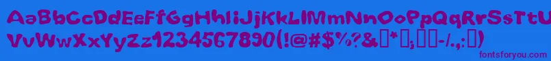 Whoobub Font – Purple Fonts on Blue Background