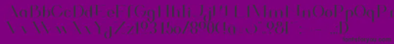 Fonte ValkyrieExtended – fontes pretas em um fundo violeta