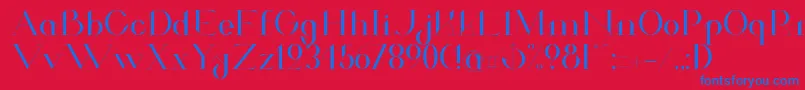 ValkyrieExtended Font – Blue Fonts on Red Background