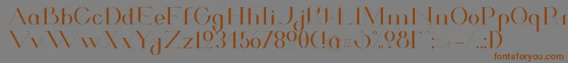 ValkyrieExtended Font – Brown Fonts on Gray Background