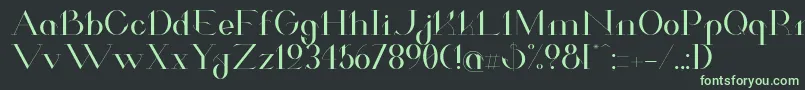 ValkyrieExtended Font – Green Fonts on Black Background