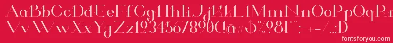 ValkyrieExtended Font – Pink Fonts on Red Background