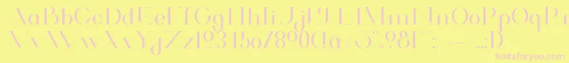 ValkyrieExtended Font – Pink Fonts on Yellow Background