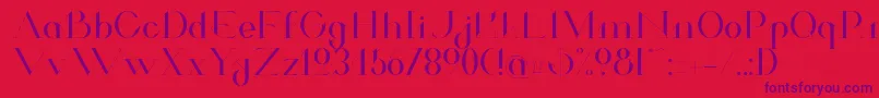 ValkyrieExtended Font – Purple Fonts on Red Background