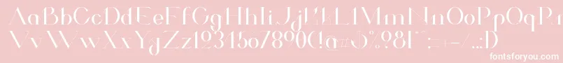 ValkyrieExtended-Schriftart – Weiße Schriften auf rosa Hintergrund