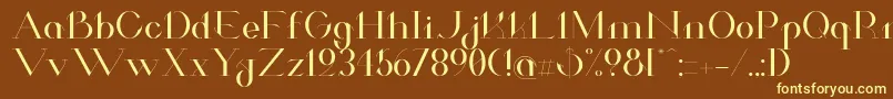 ValkyrieExtended Font – Yellow Fonts on Brown Background