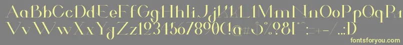 ValkyrieExtended Font – Yellow Fonts on Gray Background