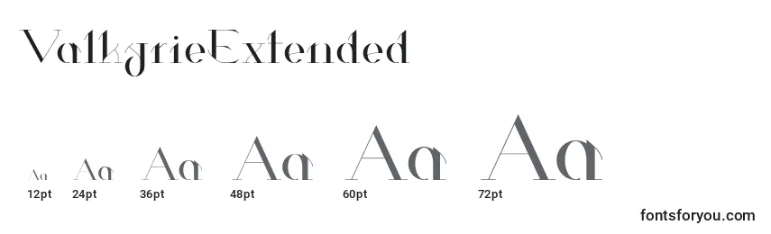ValkyrieExtended Font Sizes