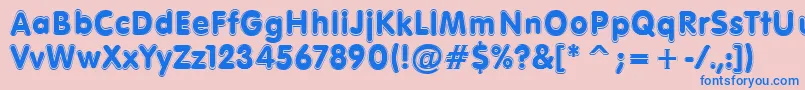 Шрифт Ragey – синие шрифты на розовом фоне