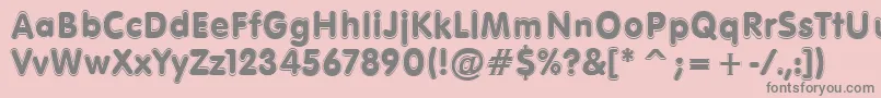Шрифт Ragey – серые шрифты на розовом фоне