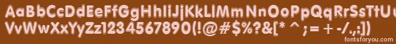 Ragey Font – Pink Fonts on Brown Background