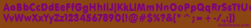 Ragey Font – Purple Fonts on Brown Background