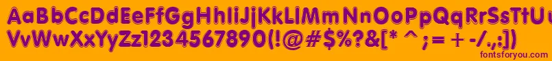 Ragey Font – Purple Fonts on Orange Background