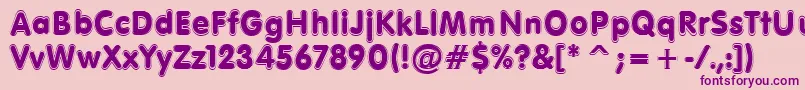 Ragey Font – Purple Fonts on Pink Background