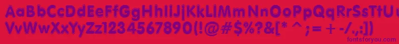 Ragey Font – Purple Fonts on Red Background
