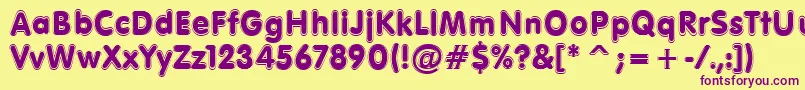 Ragey Font – Purple Fonts on Yellow Background