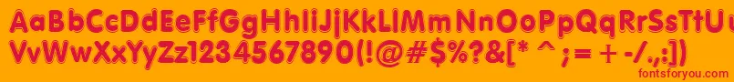 Ragey Font – Red Fonts on Orange Background