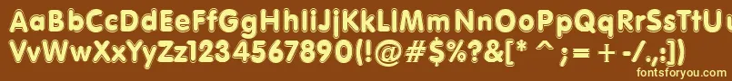 Ragey Font – Yellow Fonts on Brown Background